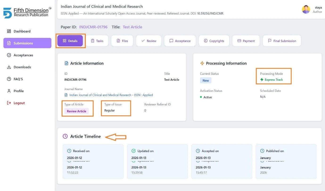 EMS Details Tab